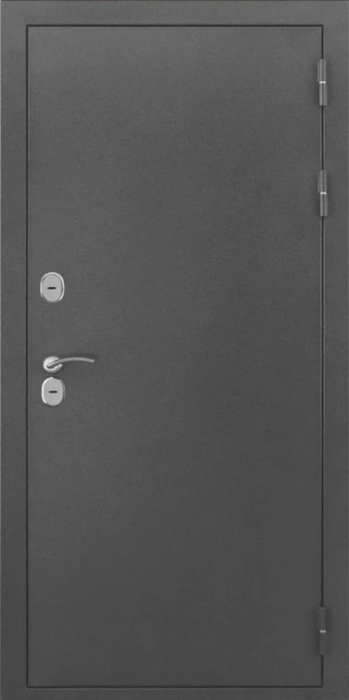 Входная дверь ДвериПРО L-Термо серебро СБ-1 (ст. белое, 16мм, капучино) DPRO200584 внешняя сторона