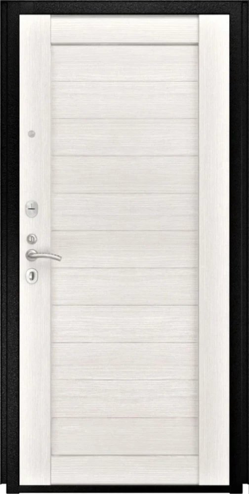 Входная дверь ДвериПРО L-Термо серебро СБ-3 листв. бел. (21 беленый дуб) DPRO196774 внутренняя сторона
