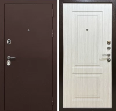 Дверь MXD Союз 90мм Антик Медь - панель Лиственница беленая