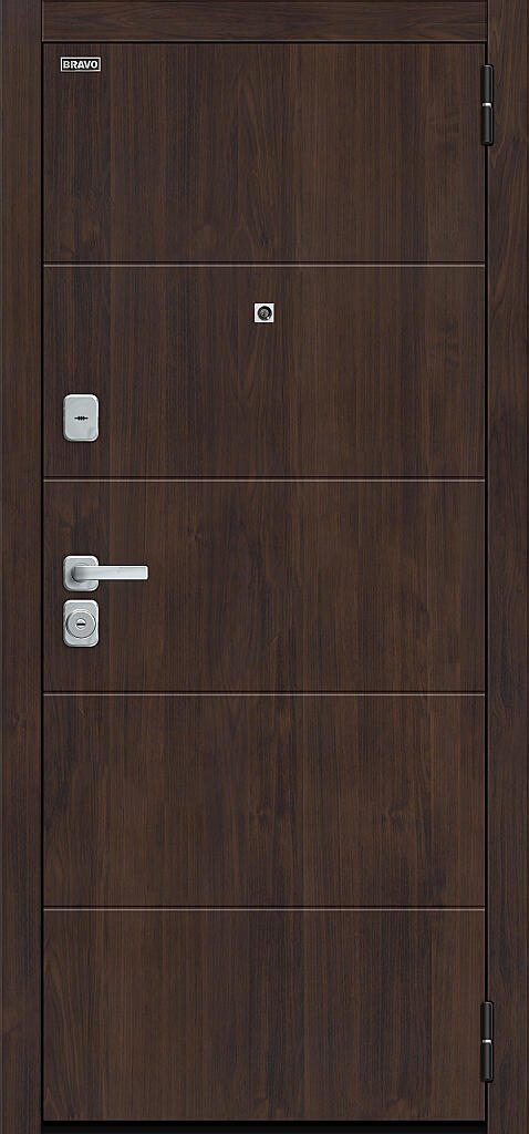 Фото Входная дверь Прайм/BChrome Almon/Wenge Melinga BR6167 внешняя сторона