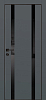 Межкомнатная дверь PX-9  черная кромка с 4-х ст. Графит матовый