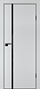 Межкомнатная дверь P-22  кромка ABS черная c 4-х ст. Сапфир матовый